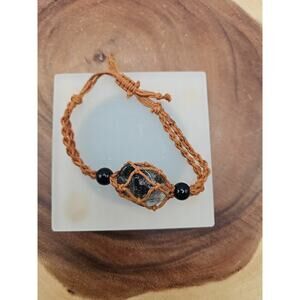 Huge ghost crystal bracelet W/hemp Rope